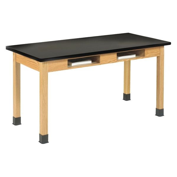 Compartment Table, Red Oak, Wood Surface, 60" W
