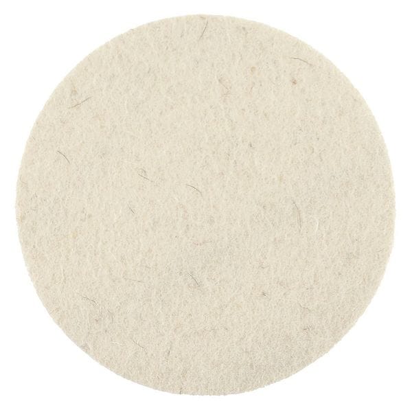 Felt Polish Pad, 5"x0.25" Grip, Wht, PK2