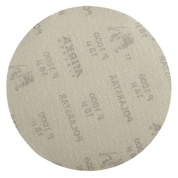 Film Grip Disc, 5", AO/SC, P1200, PK50, 5" Dia, No Hole, Aluminum Oxide/Silicon Carbide, P1200 Grit
