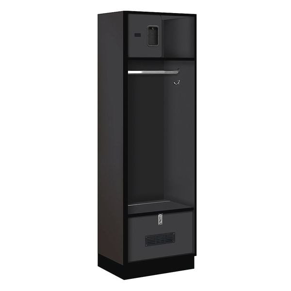 Open Access Locker, 24Wx76Hx18"D, Black