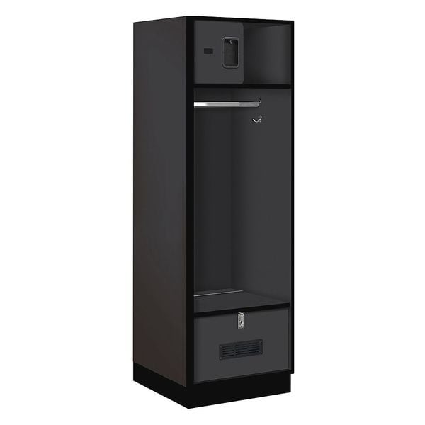 Open Access Locker, 24Wx76Hx24"D, Black