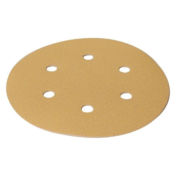 Vacuum, Grip Disc, 3", 6H, P120, PK50, 3" Dia, 6 Hole, Aluminum Oxide, P120 Grit, Semi Open Coat Type