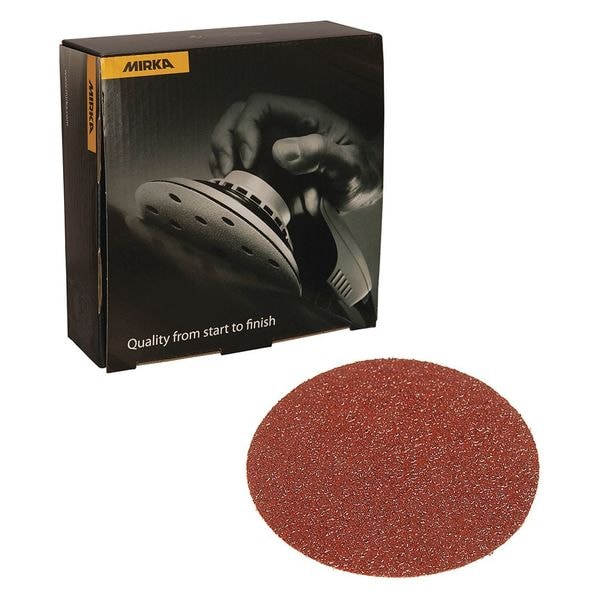 Coarse Cut, Grip Disc, 6", P36, PK25, 6" Dia, No Hole, Aluminum Oxide, P36 Grit, Semi Open Coat Type