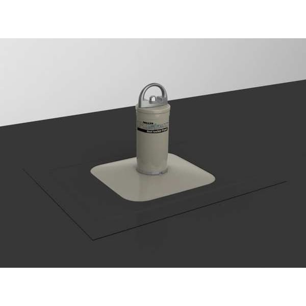 Roof Anchor, 22 in Length, 310 lb Weigth Capacity, Aluminum, Stainless Steel Anchor, Fixed D-Ring