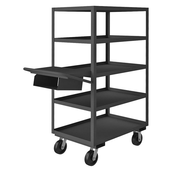 Order-Picking Utility Cart with Lipped Metal Shelves, Steel, 3,600 lb Load Capacity, 5 Shelves