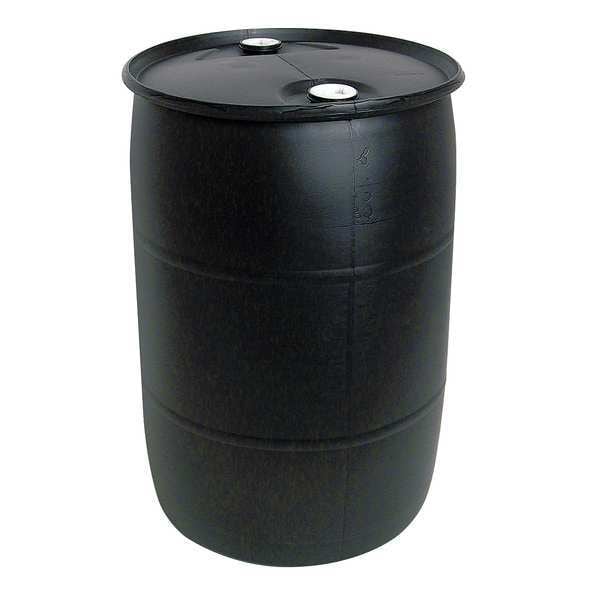 Closed Head Transport Drum, Polyethylene, 30 gal, Unlined, Black