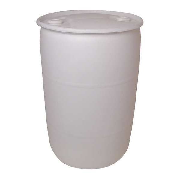 Closed Head Transport Drum, Polyethylene, 55 gal, Unlined, Translucent White