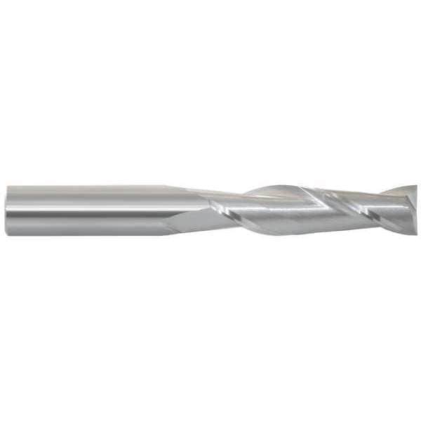 Carbide End Mill, 1/2In, 2FL, Single, 4In