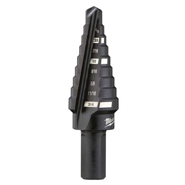 No. 3 Step Drill Bit, 1/4" - 3/4" by 1/16"