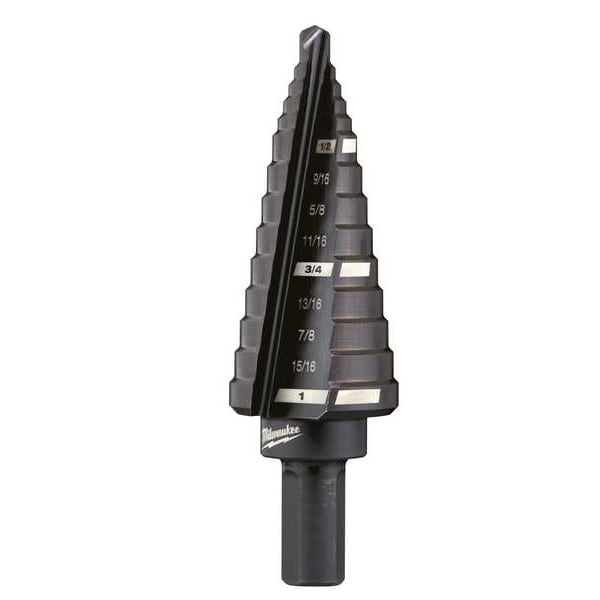 No. 8 Step Drill Bit, 1/2" - 1" by 1/16"