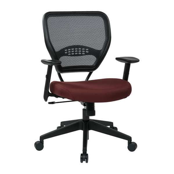 Desk Chair Desk Chair, Adjustable Arms, 19" to 23" Height, Fabric, Red