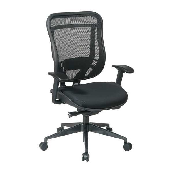 Executive Chair Desk Chair, Adjustable Arms, 19" to 23-1/4" Height, Mesh, Gray