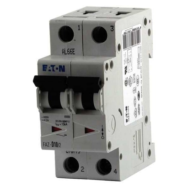 Circuit Breaker, FAZ Series, 16A, 2 Pole, 277/480V AC, 15kA at 277/480V AC, B Curve