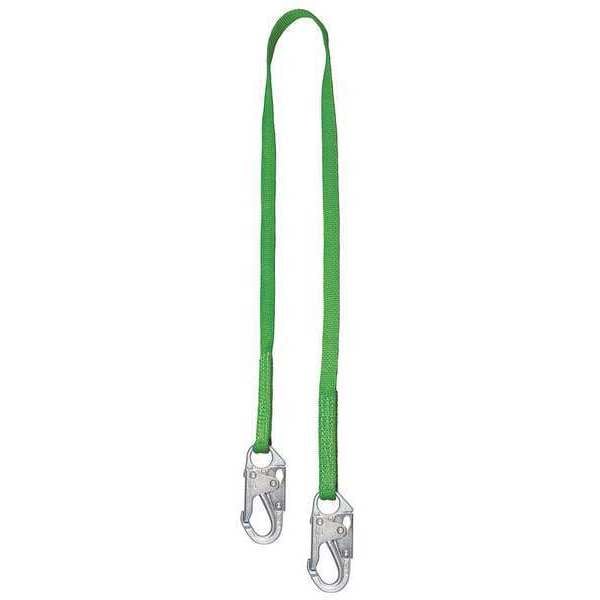 Positioning Lanyard, 3 ft Length, Snap Hook, Steel, 1 Leg(s), 310 lb. Weight Capacity
