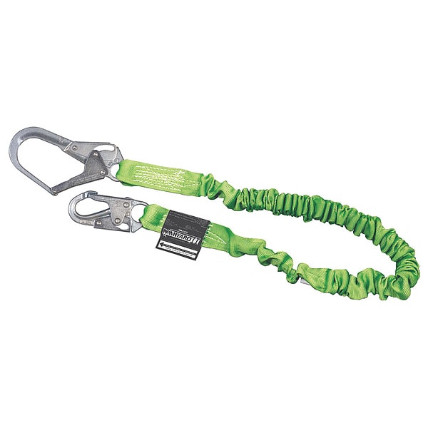 Manyard(TM) Stretchable Web Lanyard, 6 ft. Length, Snap Hook, Steel, 1 Leg(s)