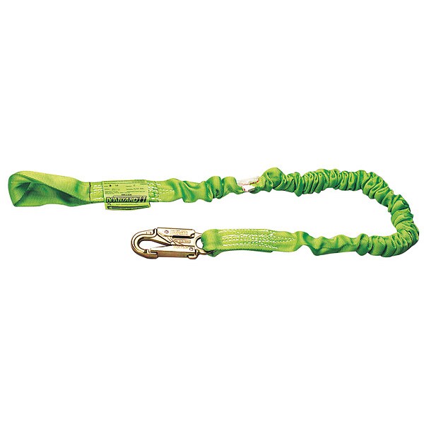 Manyard II Stretchable Web Lanyard, 6 ft. Length, Snap Hook, Steel, 2 Leg(s), 310 lb Weight Capacity