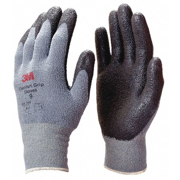 Cold Protection Coated Gloves, Nitrile Palm, Black/Gray, M
