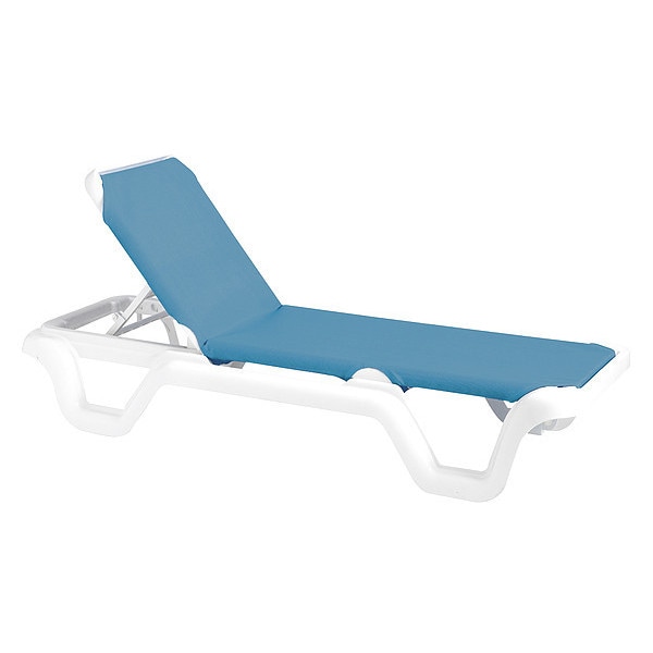 Marina Sling Chaise, Sky Blue/White, PK2