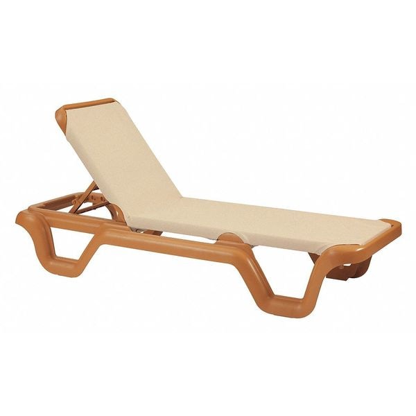 Marina Sling Chaise Khaki/Teakwood, PK2