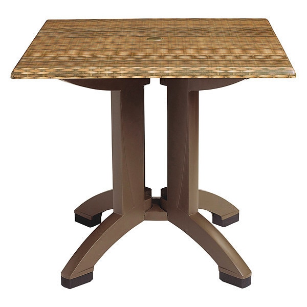 Atlanta Square Table, 32", Wicker Decor