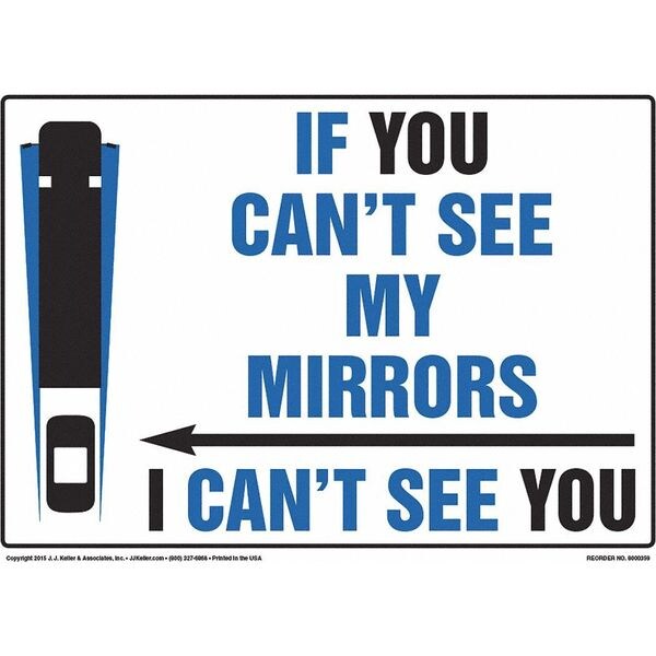 Cant See My Mirrors, 14"x10" Vinyl