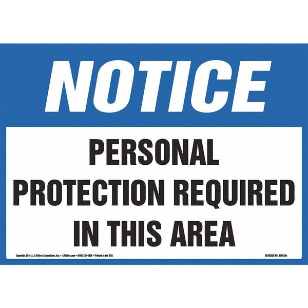 PPE Required In this Area, 14" x 10"