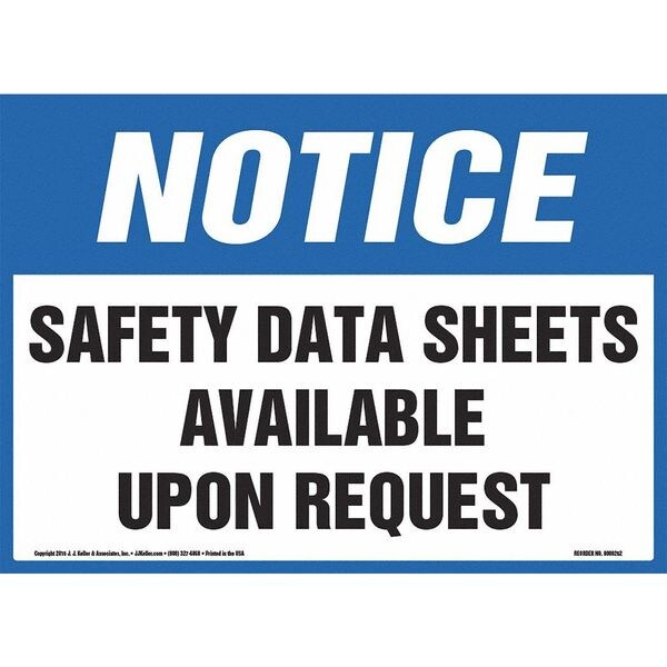 SDS Available Upon Request, 14"x10, Plastc