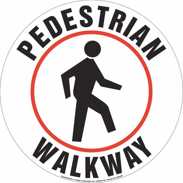Pedestrian Walkway Floor Sign