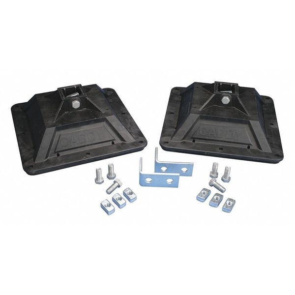 CADDY Pyramid H-Frame Post Base, Rubber Bottom, 750lb Load