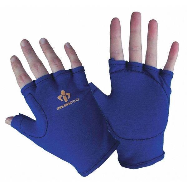 Impact Gloves, Polycotton/Vep Palm, XL, Blue