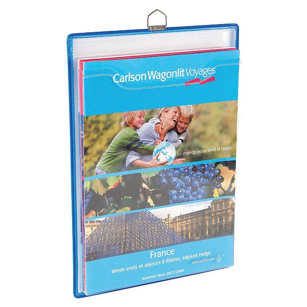 Vertical Hanging Brochure Display, U, PK 5