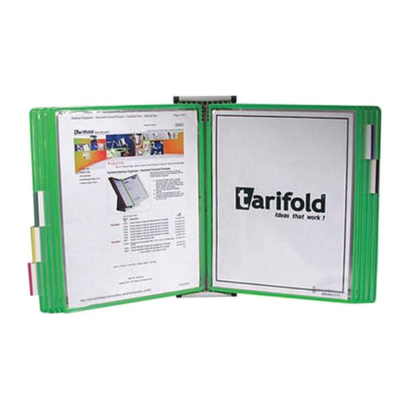 Document Wall Display Unit, 10 Green Pocket