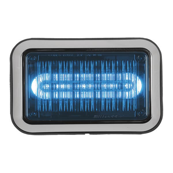 LED PrizmIi, Colored Lens, Bezel, Blue, 4"X6"