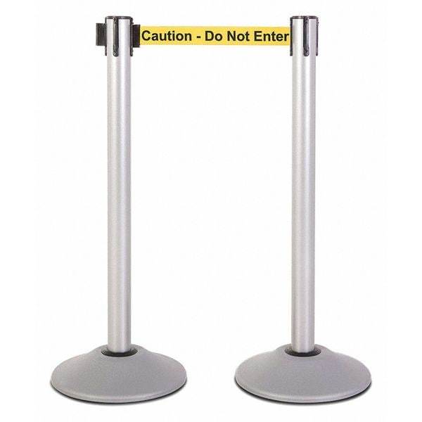 Steel Stanchion, Slv, 7.5ft, Safety Belt, PR