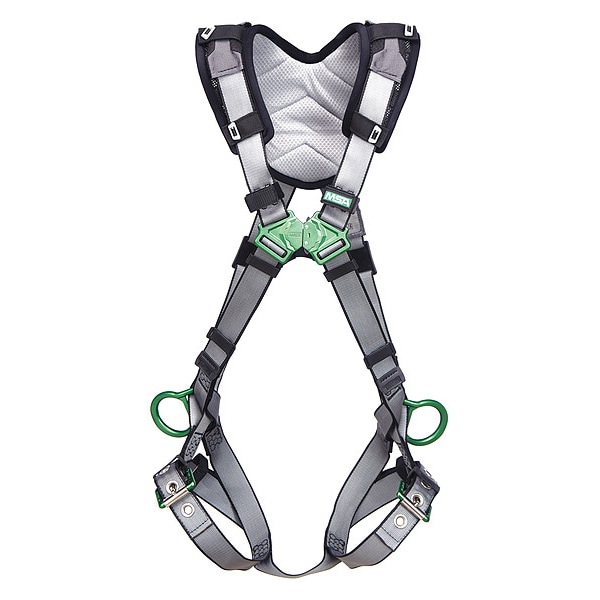 V-FIT Full Body Harness, XL, 400 lb., Quick-Connect Chest/ Tongue Leg Straps, Back, Hips D-Ring