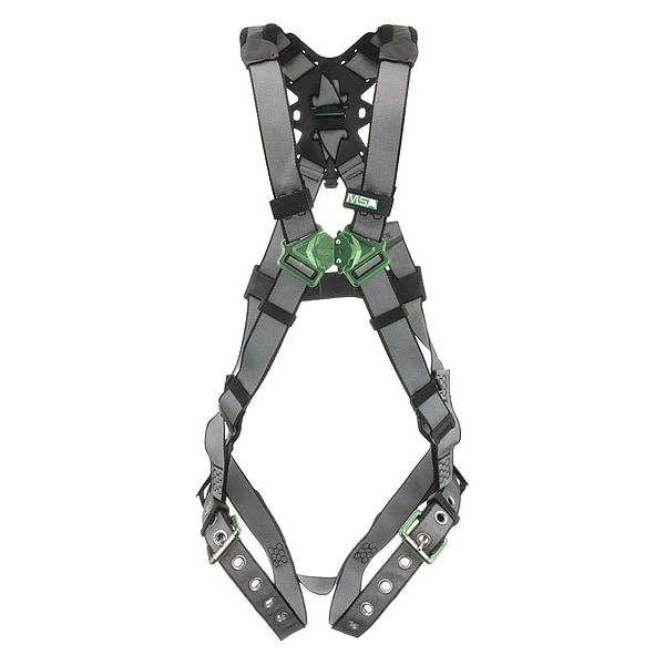 V-FIT Full Body Harness, M, 400 lb., Quick-Connect Chest/ Tongue Leg Straps, Back D-Ring