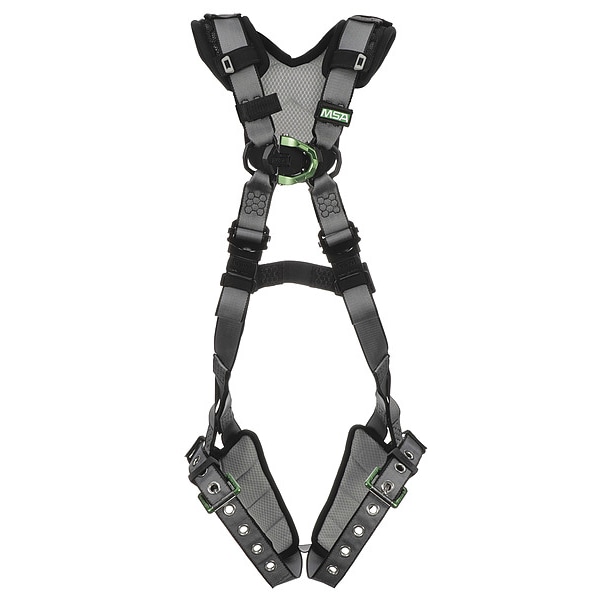 V-FIT Full Body Harness, XL, 400 lb., Quick-Connect Chest/ Tongue Leg Straps, Back, Chest D-Ring
