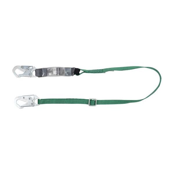 V-Series Lanyard, 6 ft. Length, Snap Hook, Steel, 1 Leg(s), 230 lb Weight Capacity