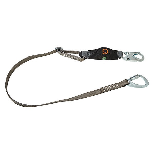 V-Series Lanyard, 6 ft. Length, Snap Hook, Steel, 1 Leg(s), 310 lb. Weight Capacity