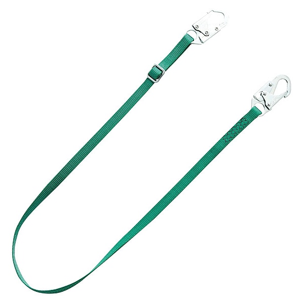 V-Series Adjustable Positioning Lanyard, 6 ft. Length, Snap Hook, Steel, 1 Leg(s)