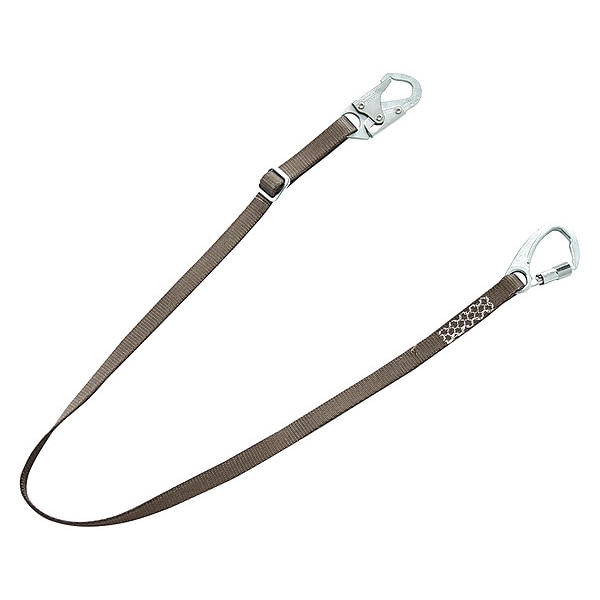 V-Series Adjustable Positioning Lanyard, 6 ft. Length, Snap Hook, Steel, 1 Leg(s)