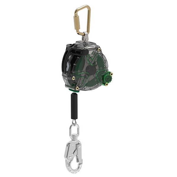 V-TEC(TM) Self-Retracting Lifeline, 23 ft Length, Snap Hook, Steel, 1 Leg(s)