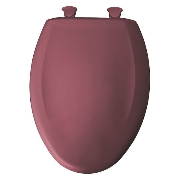 Toilet Seat With Cover, Plastic, Elongated, Raspberry