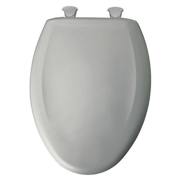 Toilet Seat With Cover, Plastic, Elongated, Black; Green