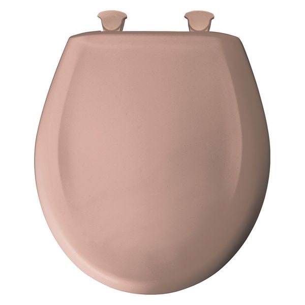 Toilet Seat With Cover, Plastic, Round, Wild Rose
