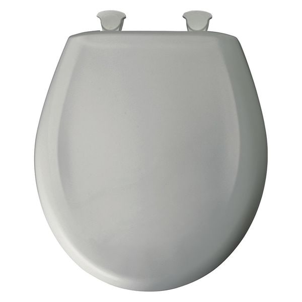 Toilet Seat With Cover, Plastic, Round, Black; Green