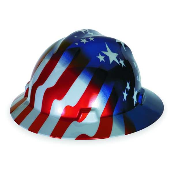 Hard Hat, V-Gard Freedom Series, Polyethylene, 4 Point Pinlock, Type 1, Class E, Red