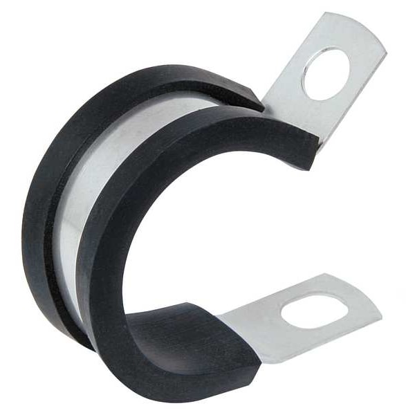 Cable Clamp, Steel, 1-1/4 in Bundle Dia., Black, 25 PK