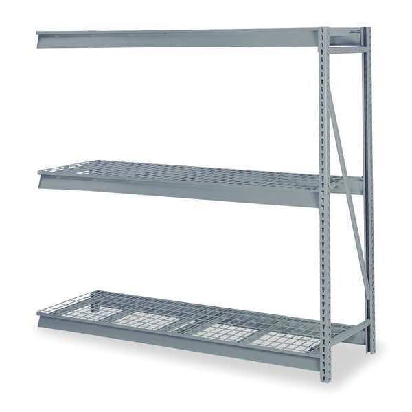 Add-On Bulk Storage Rack, 24 in D, 48 in W, 3 Shelves, Dove Gray