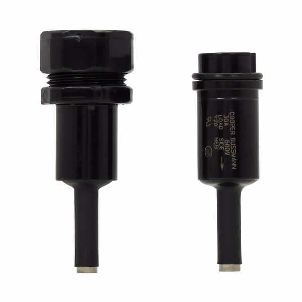 Fuse Holder, 0 to 30A Amp Range, 600V AC/DC Volt Rating, 1 Poles, Crimp